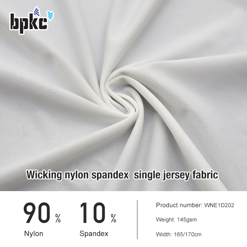 Wicking nylon spandex  single jersey fabric